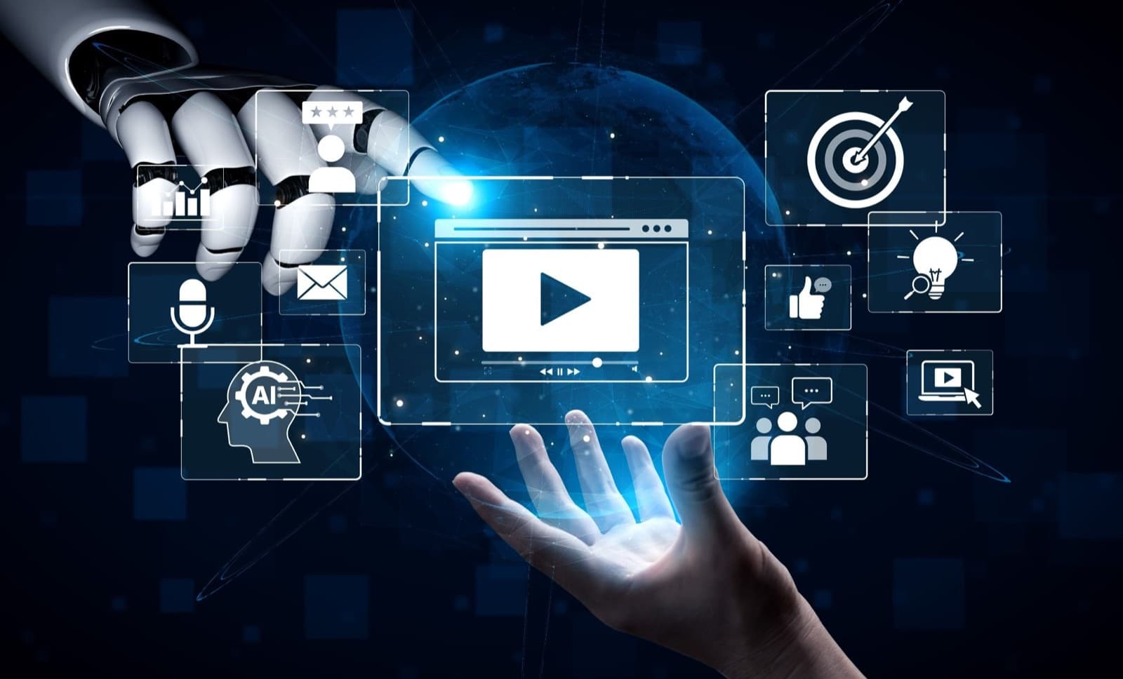 A small marketing team generating finished AI video ads in minutes instead of paying for a traditional production shoot.